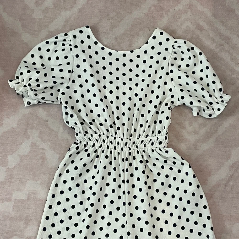Zara Girls Polka Dot Jumpsuit Wide Leg with V back Detail Size 9 Years - Picture 4 of 9